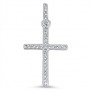 Pendentif Croix en Argent 925 orné de zirconiums