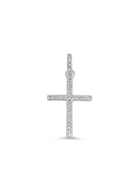 Pendentif Croix en Argent 925 orné de zirconiums