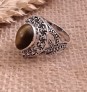 IMPOSANTE BAGUE ARGENT 925 ORNEE OEIL DE TIGRE - TAILLE 57