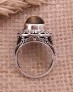 IMPOSANTE BAGUE ARGENT 925 ORNEE OEIL DE TIGRE - TAILLE 57