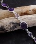 BRACELET EN ARGENT 925 ORNE D'AMETHYSTES