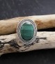 Bague en Argent 925 ornée Malachite - TAILLE 56