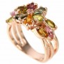 Bague de créateur Fleur en Vermeil ornée Tourmaline - Taille 54