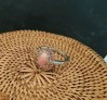 BAGUE DE CREATEUR EN ARGENT 925 ORNEE OPALE & TOURMALINE - TAILLE 59