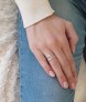 Bague large double Bande "Cage" en Argent Massif