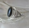 BAGUE EN ARGENT 925 ORNEE LABRADORITE - TAILLE 55