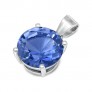 ELEGANT PENDENTIF ARGENT 925 ORNE ZIRCONIUM TANZANITE