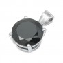 ELEGANT PENDENTIF ARGENT 925 ORNE ZIRCONIUM NOIR