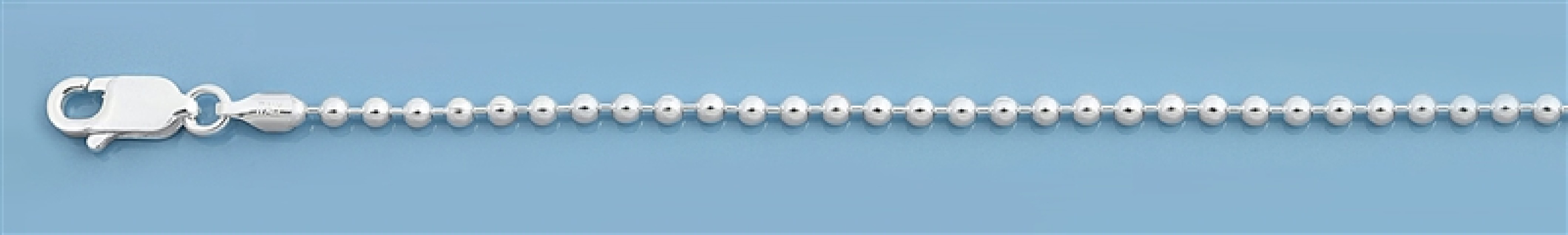 Chaine femme maille Boule 1,8 MM argent 925