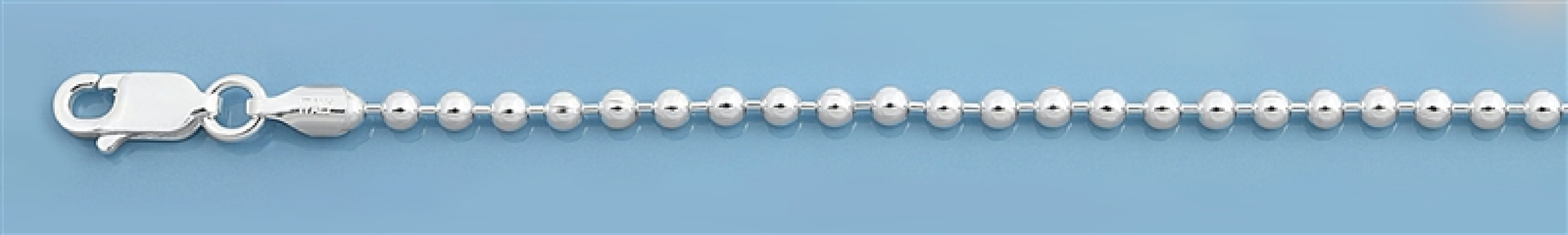 Chaine femme maille Boule 2,5 MM argent 925