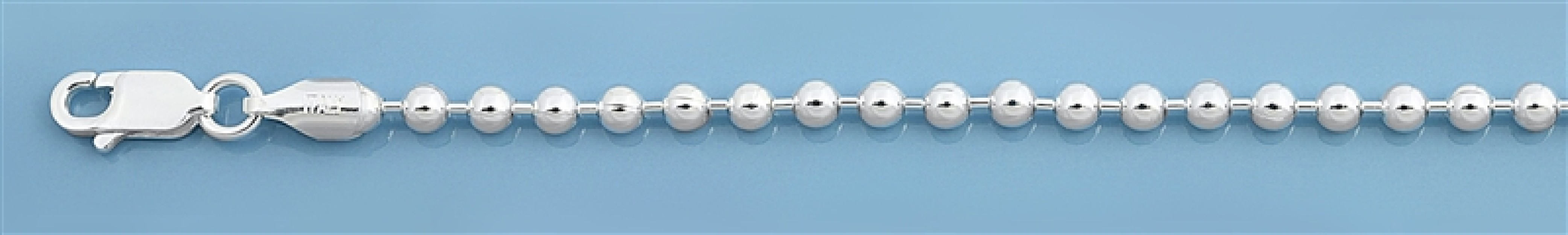 Chaine mixte maille Boule 3 MM argent 925