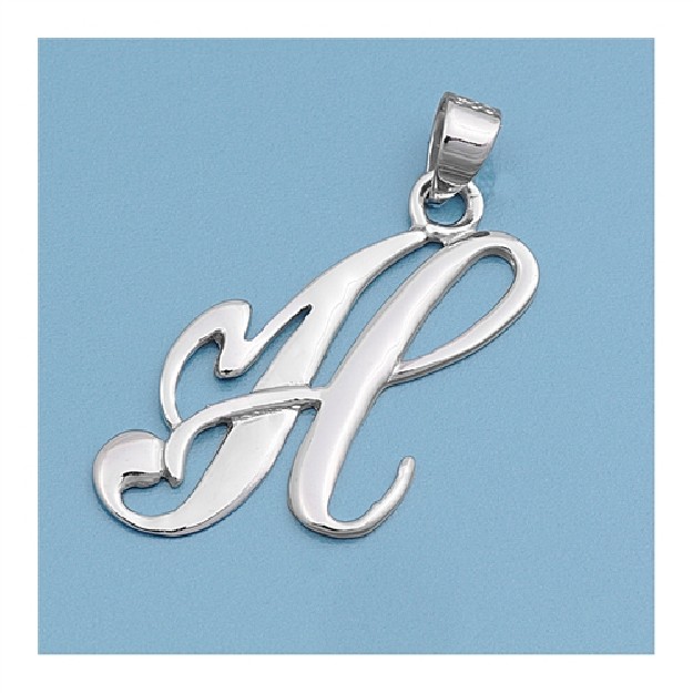 Pendentif initiale Lettre H argent 925