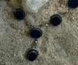 COLLIER ETHNIQUE CHIC RETRO ORNE Lapis lazuli