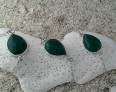 Elégant collier Sautoir orné Malachites Argent plaqué
