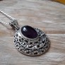 JOLI PENDENTIF EN ARGENT 925 ORNE D'UNE AMETHYSTE