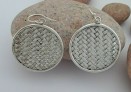 BOUCLES D'OREILLES RONDES CANNAGE VINTAGE ARGENT 925