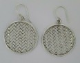 BOUCLES D'OREILLES RONDES CANNAGE VINTAGE ARGENT 925