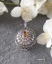 PENDENTIF POISON / BOITE A SECRET EN ARGENT 925 & CITRINE