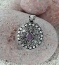 PENDENTIF BOITE A SECRET POISON ORNE AMETHYSTE ARGENT 925