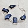 BRACELET FEMME ARGENT PLAQUE ORNE SODALITE VERITABLE