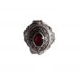 AGNES CREATIONS / BAGUE POISON à SECRET ARGENT 925 ORNEE GRENAT TAILLE 51