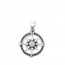 PENDENTIF Boussole mixte en argent 925 & zirconium