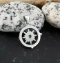 PENDENTIF Boussole mixte en argent 925 & zirconium