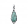 Pendentif orné d'une Turquoise en argent 925
