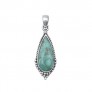 Pendentif orné d'une Turquoise en argent 925