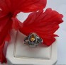 BAGUE OUVRANTE POISON A SECRET ARGENT 925 & CITRINE - TAILLE 60