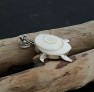 Pendentif TORTUE argent 925 ornée Oeil de Sainte Lucie