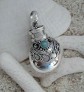 PENDENTIF FLACON FIOLE PARFUM ARGENT 925 & AMAZONITE