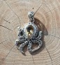 PENDENTIF "PIEUVRE" EN ARGENT 925 ORNE Citrine naturelle