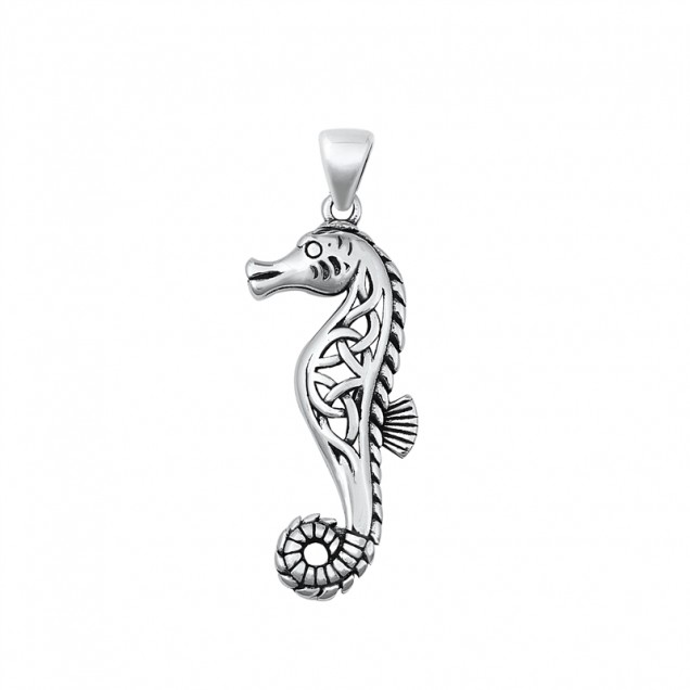 PENDENTIF mixte hippocampe argent 925