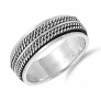 Bague Anneau Large en Argent Massif - 8 MM