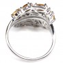 BAGUE de createur ARGENT 925 ORNE DE CITRINES - TAILLE 58