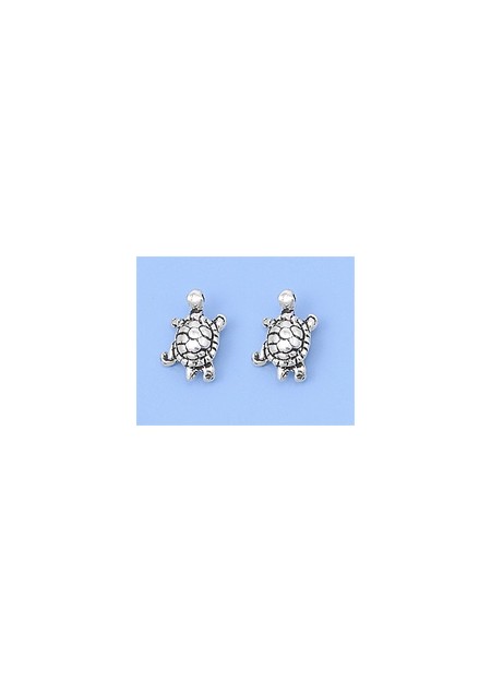 Boucles d'oreilles fille enfant Tortue argent 925