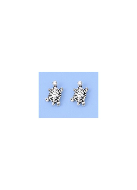 Boucles d'oreilles fille enfant Tortue argent 925