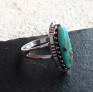 BAGUE Longue ORNEE D'UNE TURQUOISE EN ARGENT 925