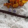 BOUCLES D'OREILLES ARGENT 925 ORNEES D'AMETHYSTE