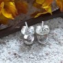 BOUCLES D'OREILLES ORNEES D'AMETHYSTE ARGENT 925