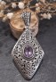 PENDENTIF ORIGINAL EN ARGENT 925 & AMETHYSTE