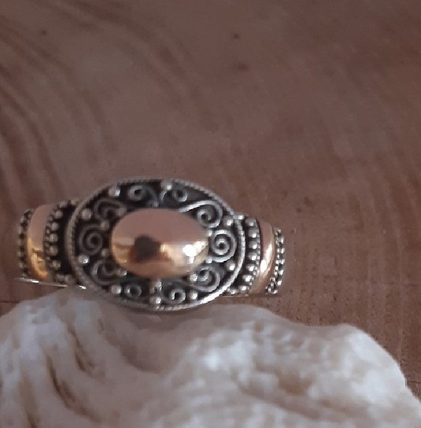 BAGUE 2 Tons argent & Or rose - TAILLE