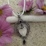 BEAU PENDENTIF EN ARGENT 925 LIBELLULE ORNE GRENAT