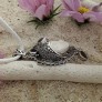 BEAU PENDENTIF EN ARGENT 925 LIBELLULE ORNE GRENAT