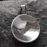 PENDENTIF mixte Médaillon rond Soleil et Lune argent 925