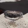 Bague tressée 6 mm large Argent 925