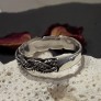 Bague tressée 6 mm large Argent 925