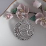 PENDENTIF mixte Médaillon Lune et Triskèle argent 925