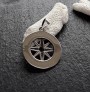 PENDENTIF mixte Médaillon rond Boussole argent 925